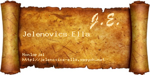 Jelenovics Ella névjegykártya