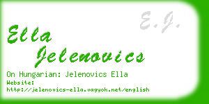ella jelenovics business card